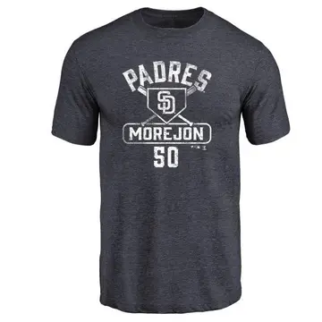 Men's Adrian Morejon San Diego Padres Base Runner Tri-Blend T-Shirt - Navy