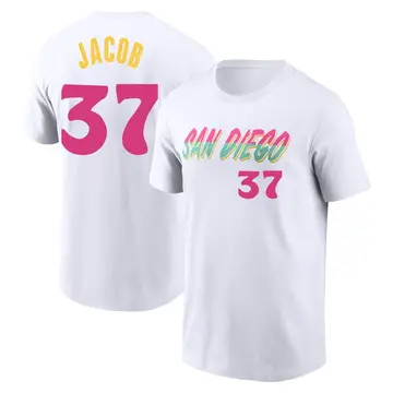 Men's Alek Jacob San Diego Padres White 2022 City Connect Name & Number T-Shirt