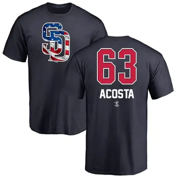 Men's Daison Acosta San Diego Padres Name and Number Banner Wave T-Shirt - Navy