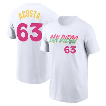 Men's Daison Acosta San Diego Padres White 2022 City Connect Name & Number T-Shirt