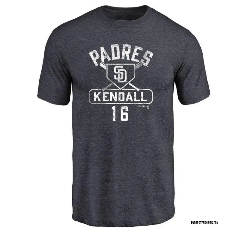 Men's Fred Kendall San Diego Padres Base Runner Tri-Blend T-Shirt - Navy