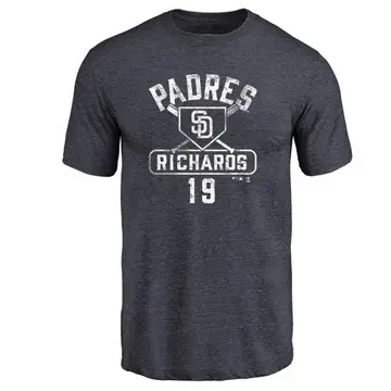 Men's Gene Richards San Diego Padres Base Runner Tri-Blend T-Shirt - Navy