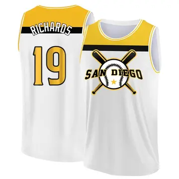 Men's Gene Richards San Diego Padres White/Yellow Baseball Legend Tank Top