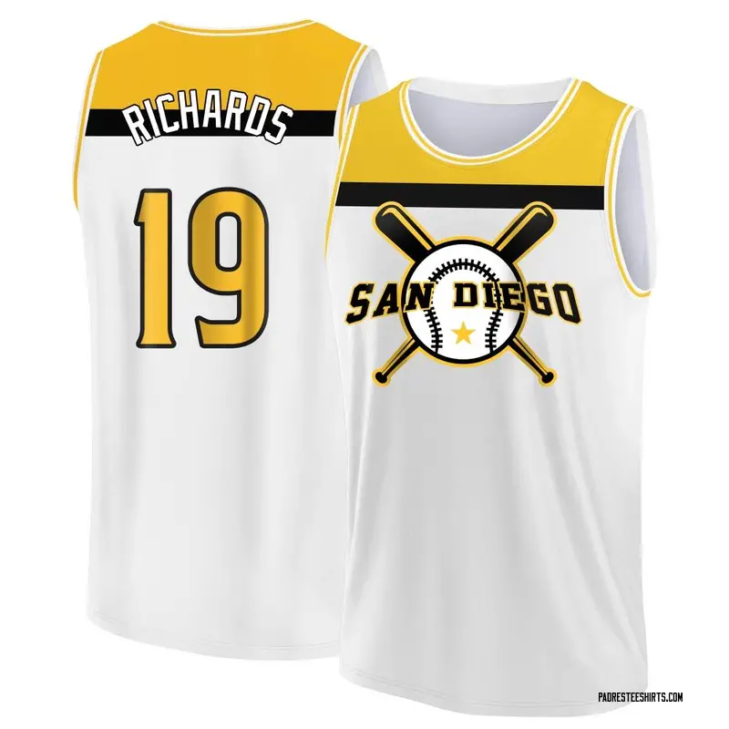 Men's Gene Richards San Diego Padres White/Yellow Baseball Legend Tank Top