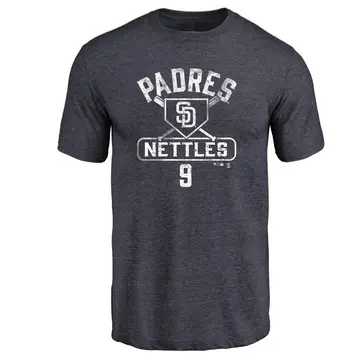 Men's Graig Nettles San Diego Padres Base Runner Tri-Blend T-Shirt - Navy