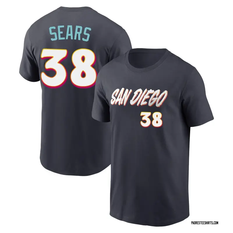 Men's JP Sears San Diego Padres Navy 2026 City Connect Name & Number T-Shirt