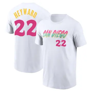 Men's Jason Heyward San Diego Padres White 2022 City Connect Name & Number T-Shirt
