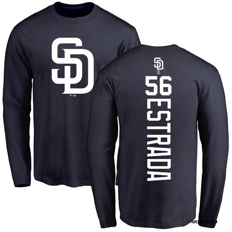 Men's Jeremiah Estrada San Diego Padres Backer Long Sleeve T-Shirt - Navy
