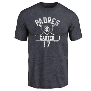Men's Joe Carter San Diego Padres Base Runner Tri-Blend T-Shirt - Navy