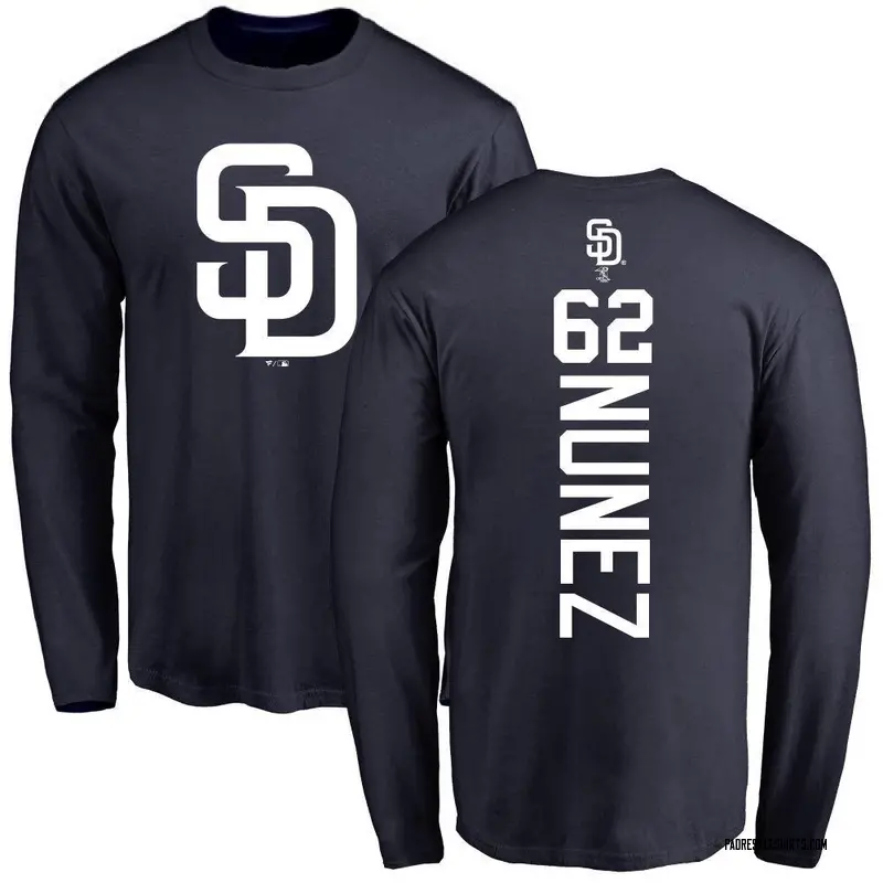 Men's Juan Nunez San Diego Padres Backer Long Sleeve T-Shirt - Navy