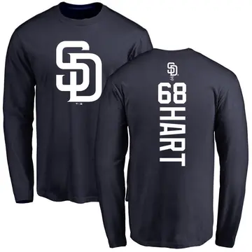 Men's Kyle Hart San Diego Padres Backer Long Sleeve T-Shirt - Navy