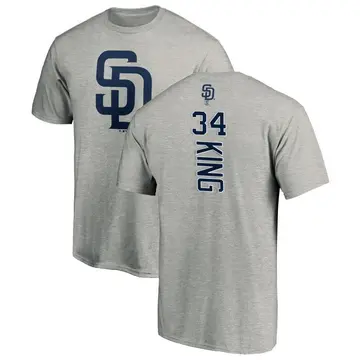 Men's Michael King San Diego Padres Backer T-Shirt - Ash
