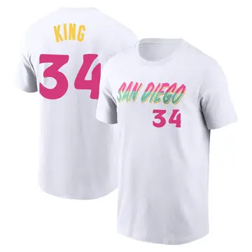 Men's Michael King San Diego Padres White 2022 City Connect Name & Number T-Shirt