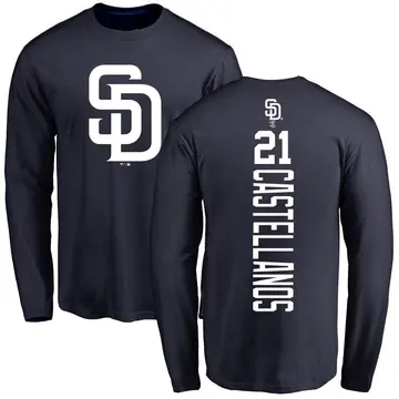 Men's Nick Castellanos San Diego Padres Backer Long Sleeve T-Shirt - Navy