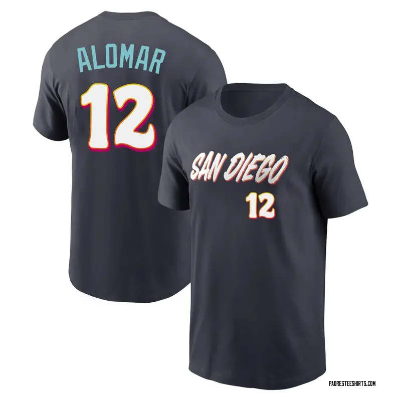 Men's Roberto Alomar San Diego Padres Navy 2026 City Connect Name & Number T-Shirt
