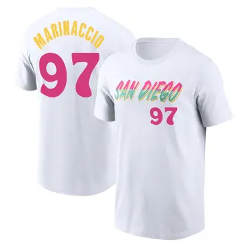 Men's Ron Marinaccio San Diego Padres White 2022 City Connect Name & Number T-Shirt