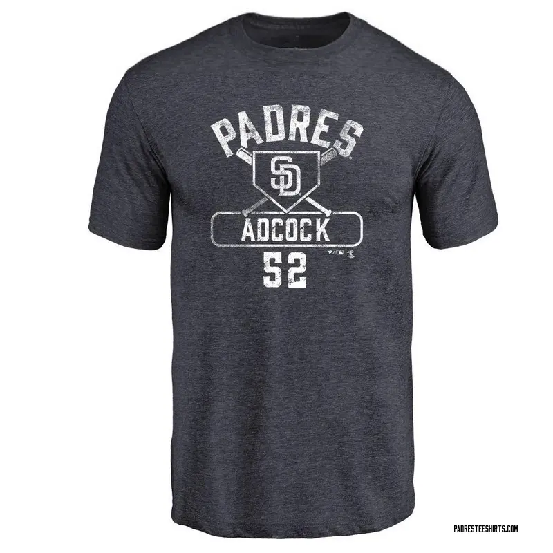 Men's Ty Adcock San Diego Padres Base Runner Tri-Blend T-Shirt - Navy