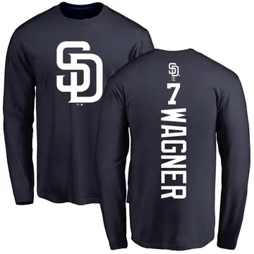 Men's Will Wagner San Diego Padres Backer Long Sleeve T-Shirt - Navy