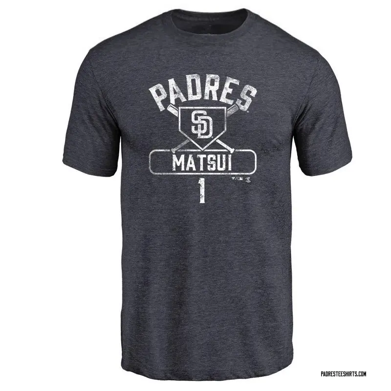 Men's Yuki Matsui San Diego Padres Base Runner Tri-Blend T-Shirt - Navy