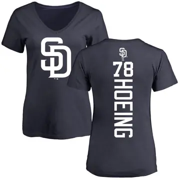 Women's Bryan Hoeing San Diego Padres Backer Slim Fit T-Shirt - Navy