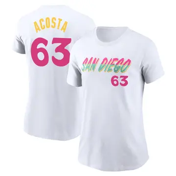 Women's Daison Acosta San Diego Padres White 2022 City Connect Name & Number T-Shirt
