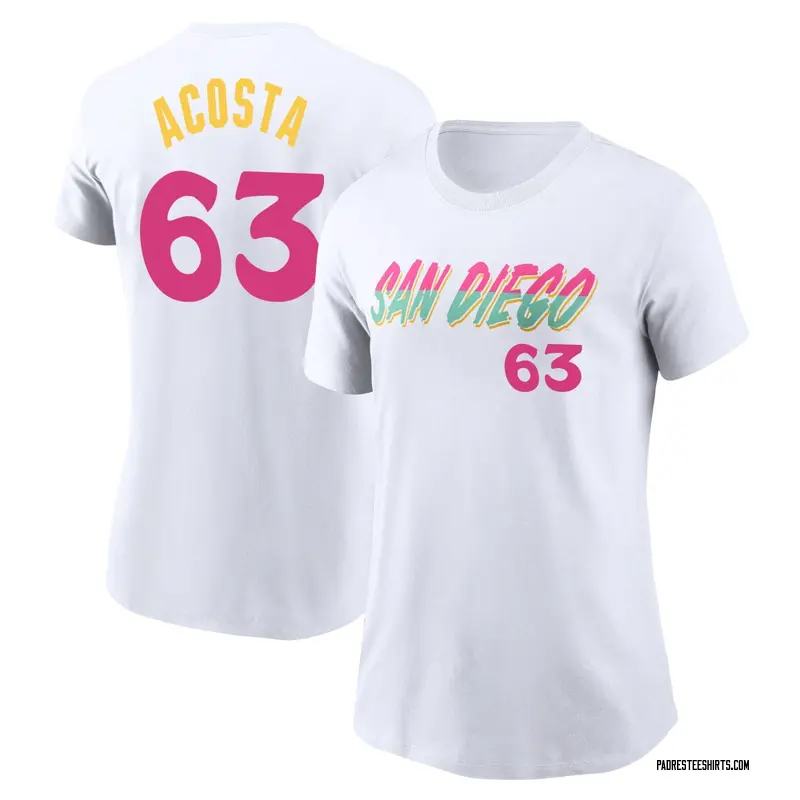 Women's Daison Acosta San Diego Padres White 2022 City Connect Name & Number T-Shirt