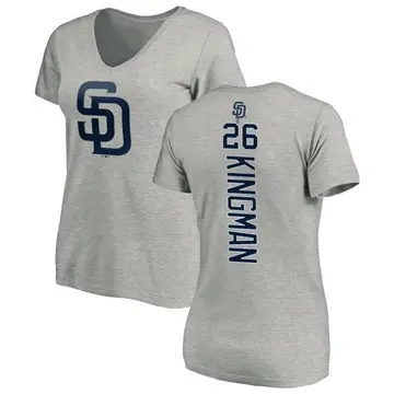 Women's Dave Kingman San Diego Padres Backer Slim Fit T-Shirt - Ash