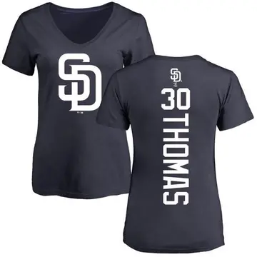 Women's Derrel Thomas San Diego Padres Backer Slim Fit T-Shirt - Navy