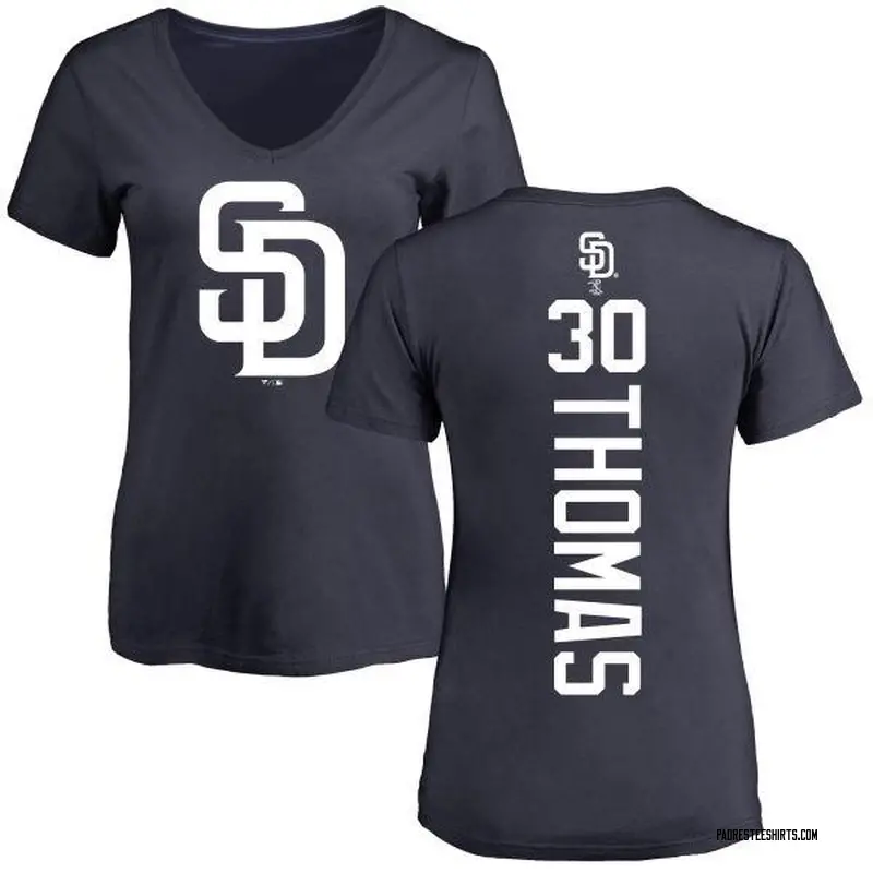 Women's Derrel Thomas San Diego Padres Backer Slim Fit T-Shirt - Navy
