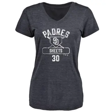 Women's Gavin Sheets San Diego Padres Base Runner Tri-Blend T-Shirt - Navy