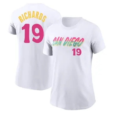 Women's Gene Richards San Diego Padres White 2022 City Connect Name & Number T-Shirt