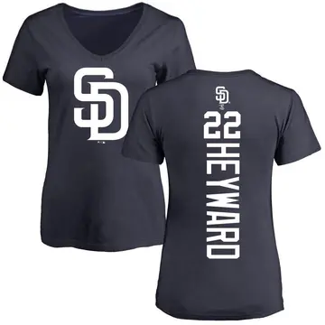 Women's Jason Heyward San Diego Padres Backer Slim Fit T-Shirt - Navy