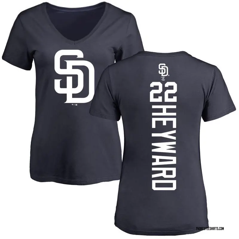 Women's Jason Heyward San Diego Padres Backer Slim Fit T-Shirt - Navy