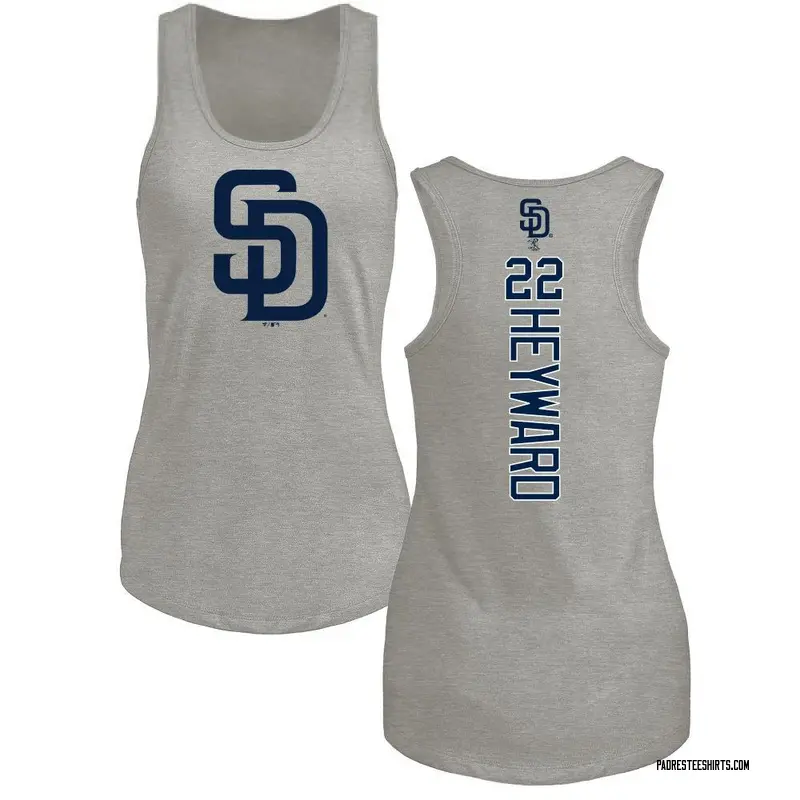 Women's Jason Heyward San Diego Padres Backer Tri-Blend Tank Top - Ash