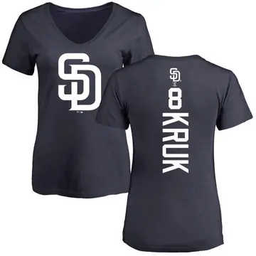 Women's John Kruk San Diego Padres Backer Slim Fit T-Shirt - Navy