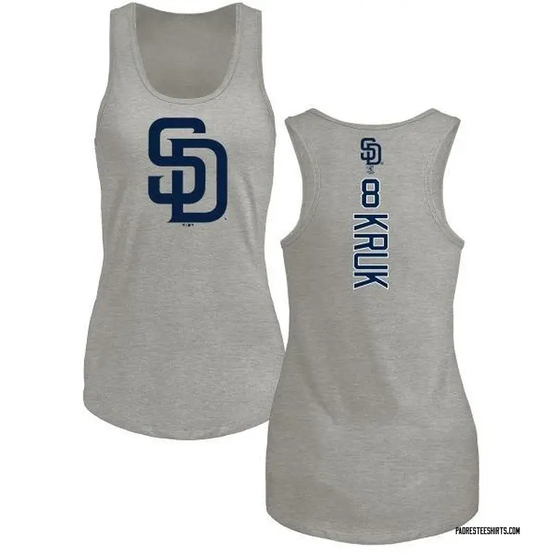 Women's John Kruk San Diego Padres Backer Tri-Blend Tank Top - Ash