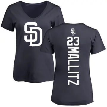 Women's Josh Mallitz San Diego Padres Backer Slim Fit T-Shirt - Navy