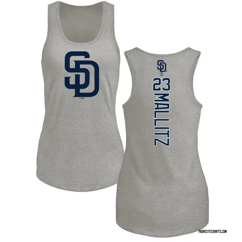 Women's Josh Mallitz San Diego Padres Backer Tri-Blend Tank Top - Ash