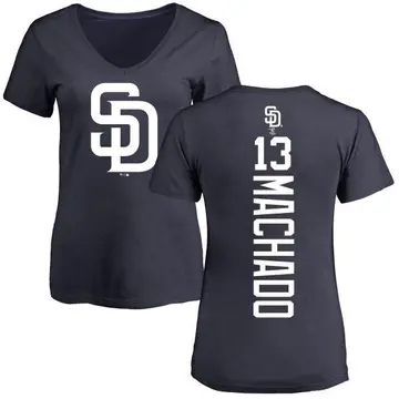 Women's Manny Machado San Diego Padres Backer Slim Fit T-Shirt - Navy