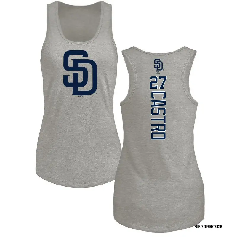 Women's Manuel Castro San Diego Padres Backer Tri-Blend Tank Top - Ash