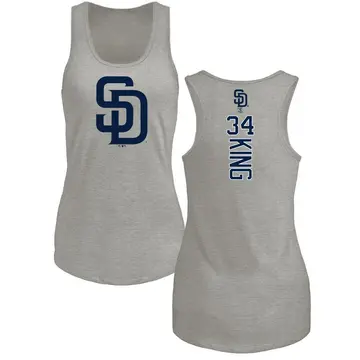 Women's Michael King San Diego Padres Backer Tri-Blend Tank Top - Ash