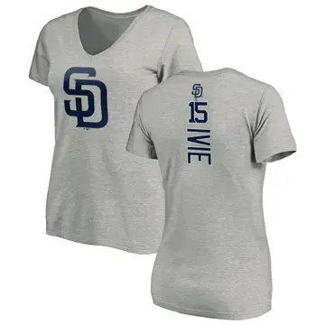 Women's Mike Ivie San Diego Padres Backer Slim Fit T-Shirt - Ash
