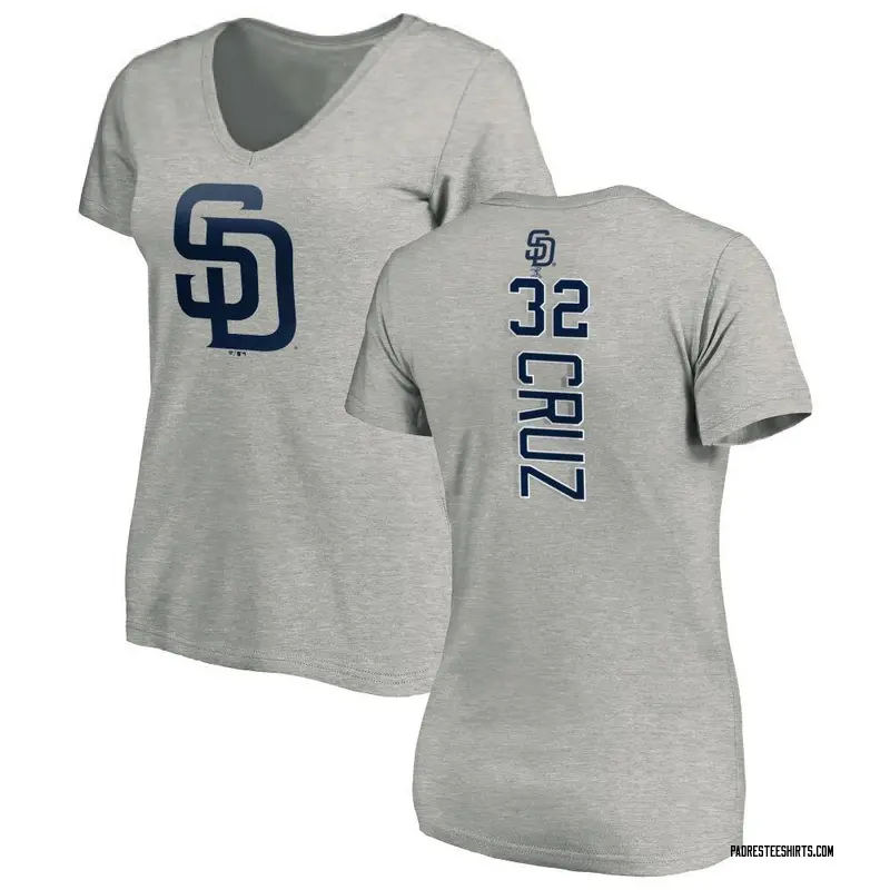 Women's Nelson Cruz San Diego Padres Backer Slim Fit T-Shirt - Ash