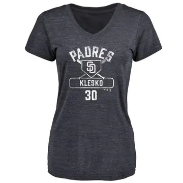Women's Ryan Klesko San Diego Padres Base Runner Tri-Blend T-Shirt - Navy