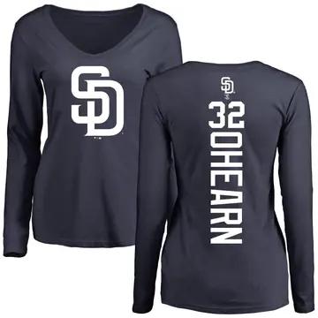 Women's Ryan O'Hearn San Diego Padres Backer Slim Fit Long Sleeve T-Shirt - Navy