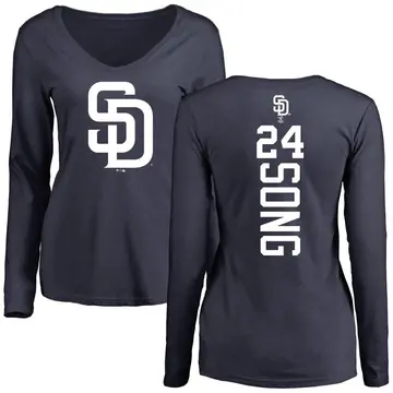 Women's Sung-Mun Song San Diego Padres Backer Slim Fit Long Sleeve T-Shirt - Navy