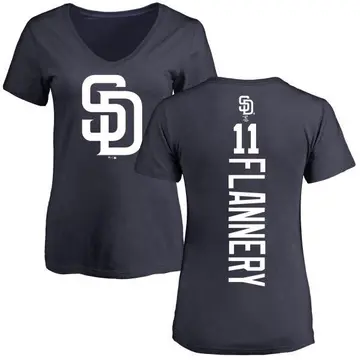 Women's Tim Flannery San Diego Padres Backer Slim Fit T-Shirt - Navy