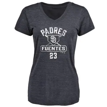 Women's Tito Fuentes San Diego Padres Base Runner Tri-Blend T-Shirt - Navy