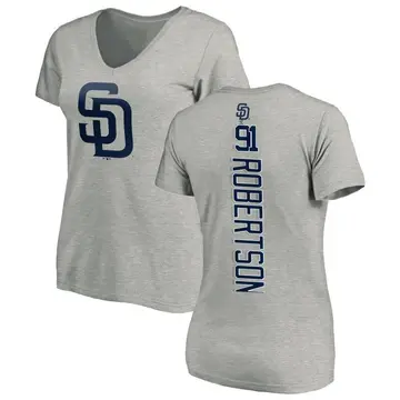Women's Tyler Robertson San Diego Padres Backer Slim Fit T-Shirt - Ash