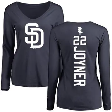 Women's Wally Joyner San Diego Padres Backer Slim Fit Long Sleeve T-Shirt - Navy